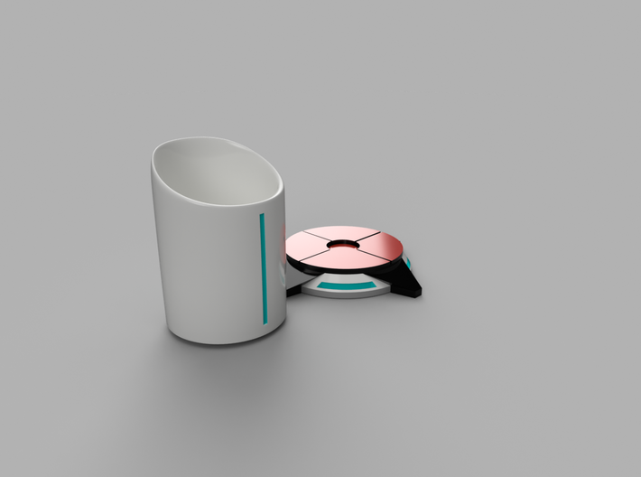 Portal ® Coffee Cup - portal 2 pillar button 3d printed 