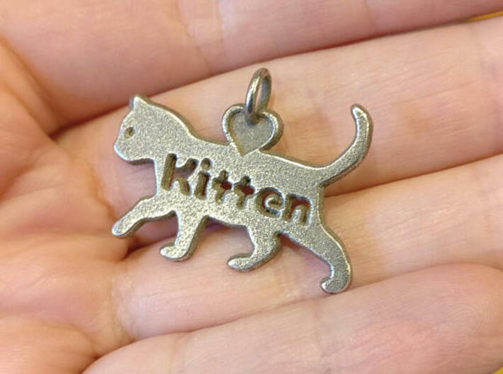Kitten pendant, cat pendant, pet play pendant 3d printed 