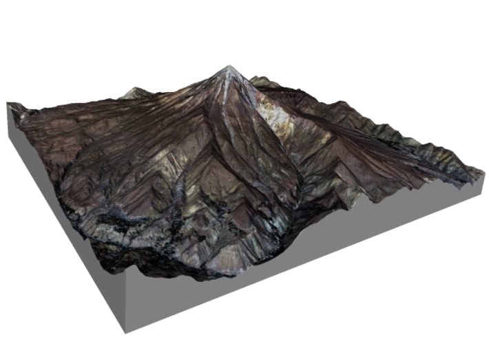 Mount Damavand (دماوند‎‎) Map: 6"x6" 3d printed 