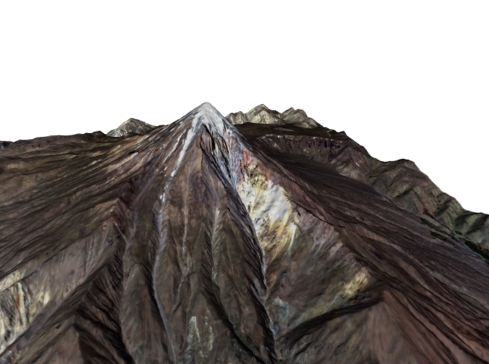 Mount Damavand (دماوند‎‎) Map: 6&quot;x6&quot; 3d printed