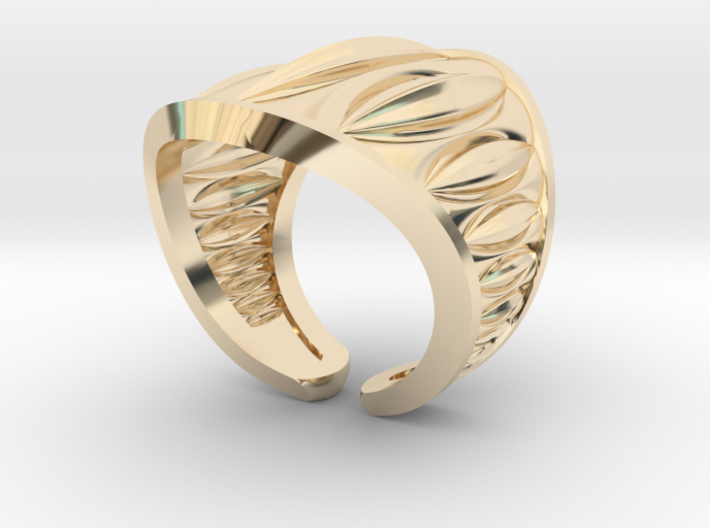 Cocoa Pod Ring – Size 5 - 8 3d printed