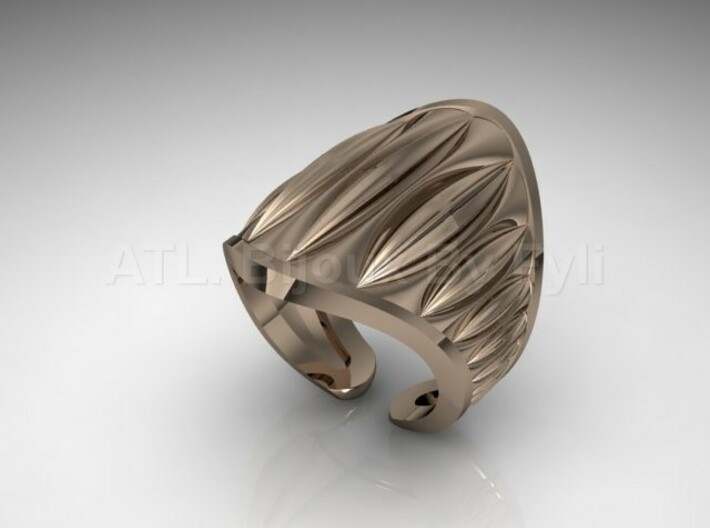 Cocoa Pod Ring – Size 5 - 8 3d printed Rose Gold