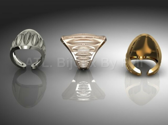 Cocoa Pod Ring – Size 5 - 8 3d printed Multiple Options