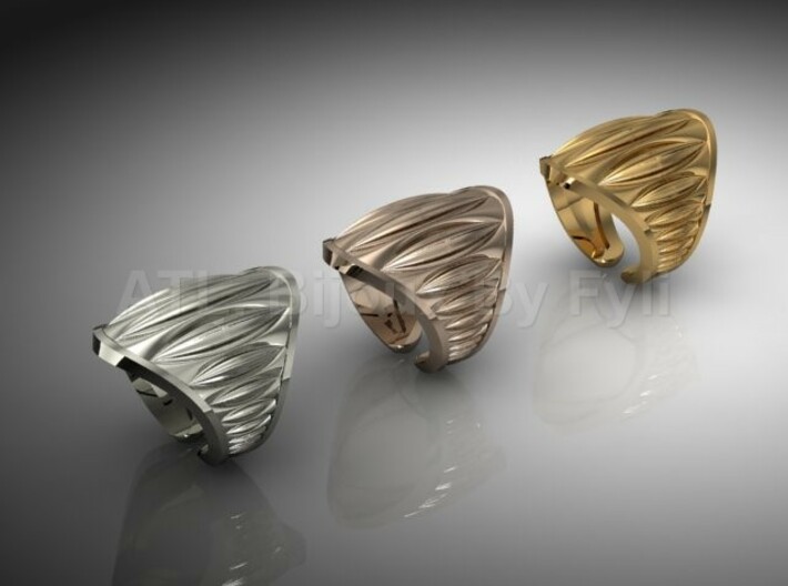 Cocoa Pod Ring – Size 8-11 3d printed 