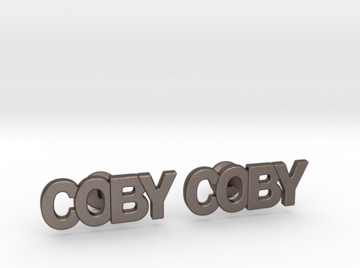 Custom Name Cufflinks - Coby 3d printed 