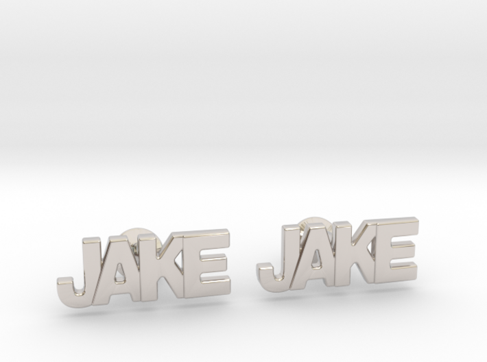 Custom Name Cufflinks - Jake 3d printed