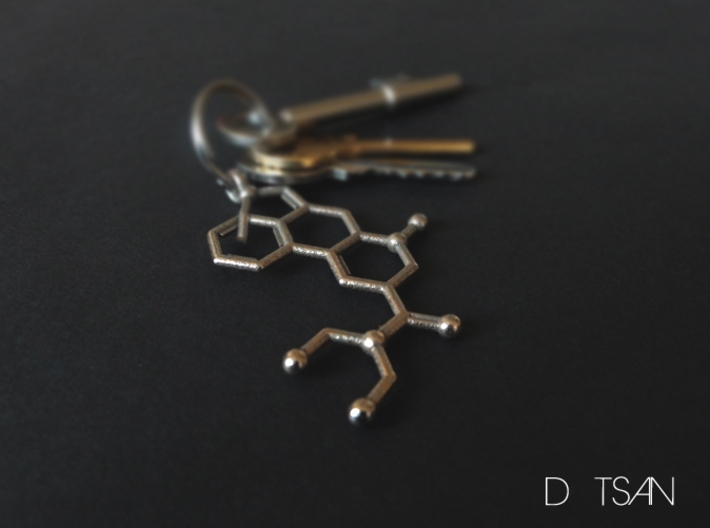 LSD 3D Printed Molecule Key Chain 3d printed