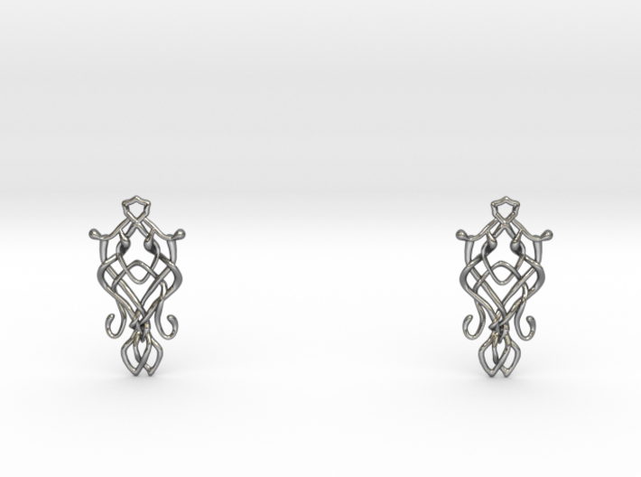 Art Nouveau Earrings 3d printed