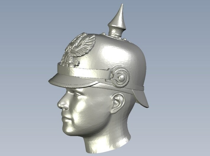 1/33 scale figure heads w pickelhaube helmets x 18 3d printed