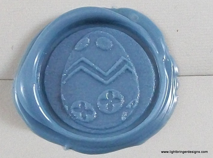 Easter Egg Wax Seal 3d printed Just the wax, in Light Blue