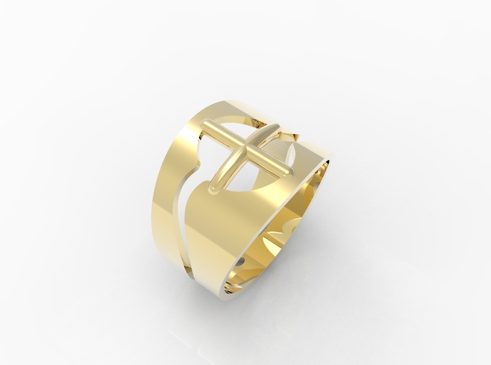 CROSS RING size 16 (US 7,5) 3d printed 