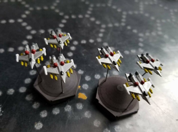 Omni Scale Federation F-15 &quot;Eagle&quot; Fighters MGL 3d printed Painted by a fan. Stands not included.