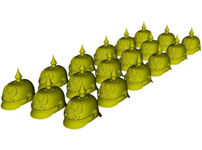1/33 scale German pickelhaube helmets x 18 3d printed