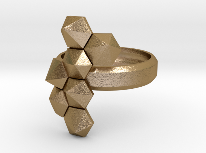 Hex Cluster Ring 3d printed 