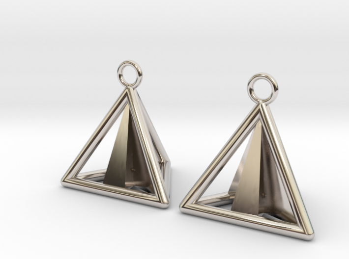 Pyramid triangle earrings Serie 2 type 3 3d printed