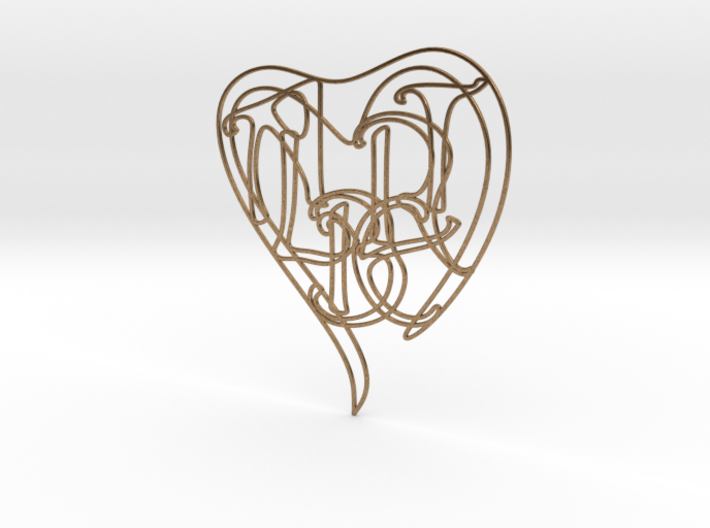 Albert - Personalised 2D Heart 3d printed Albert - Personalised 2D Heart