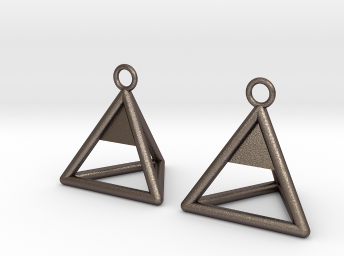 Pyramid triangle earrings Serie 2 type 1 3d printed