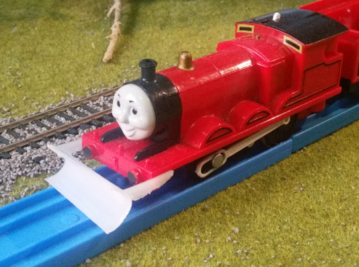Tomy / Trackmaster Snowplough Type 5 Size 2 LEFT 3d printed Test print.  Right model shown