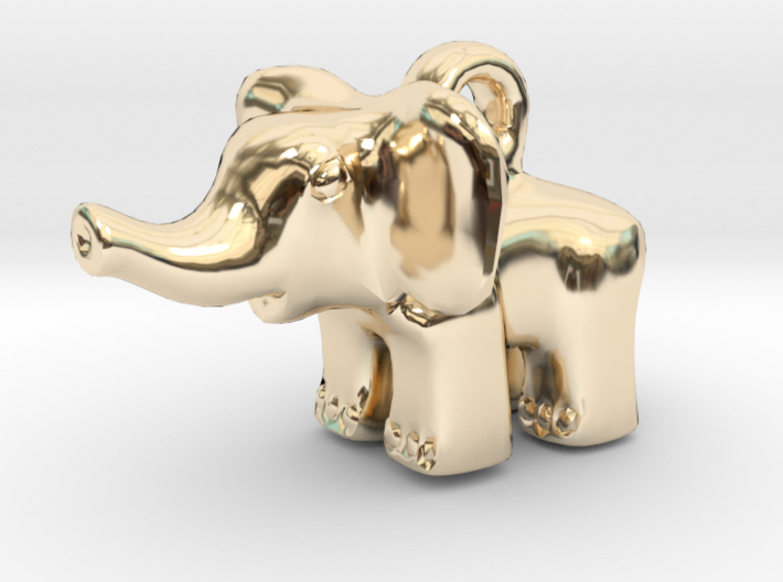 Baby Elephant Pendant 3d printed