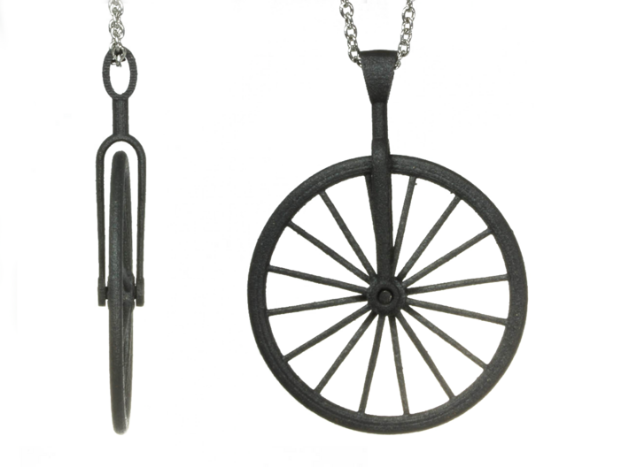 Bicycle Wheel Spinner Pendant 3d printed 