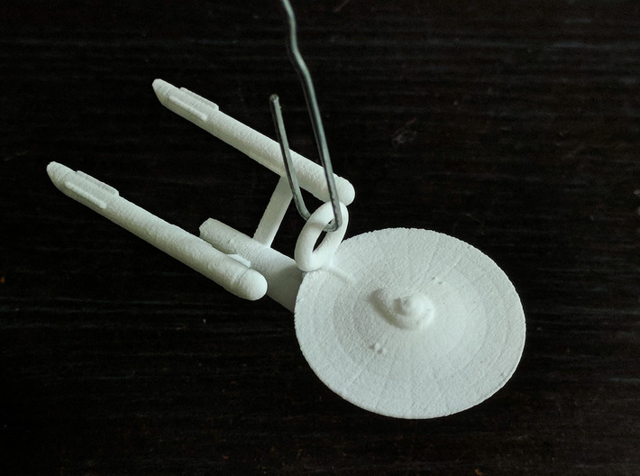 Federation Heavy Cruiser Game-Room Decoration 3788 3d printed Decoration in White Natural Versatile Plastic. Hanger not included.