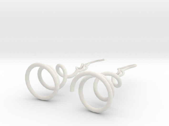 Earrings Twist 001 3d printed