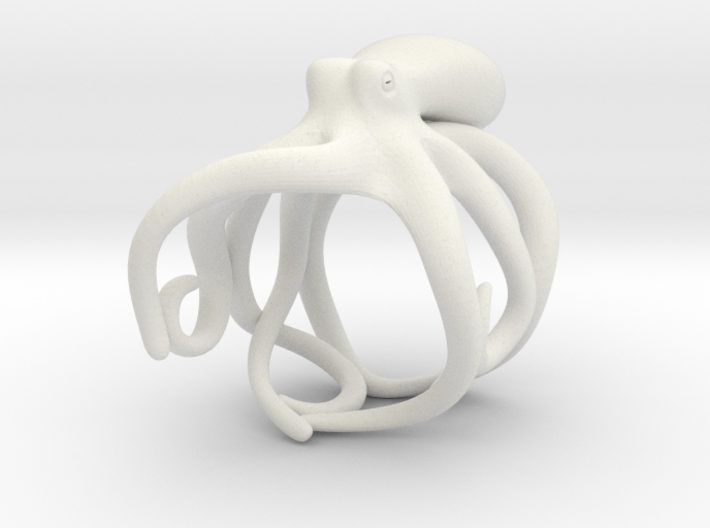 Octopus Ring 20mm 3d printed