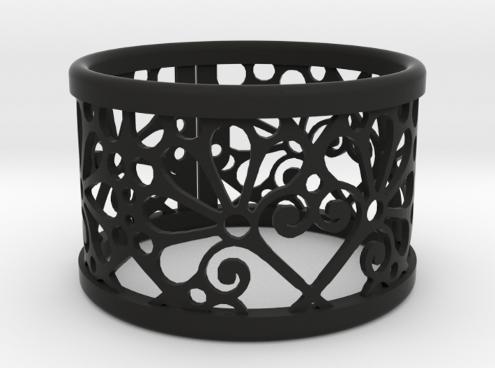 A large napkin ring with Mosaic-3b 3d printed 