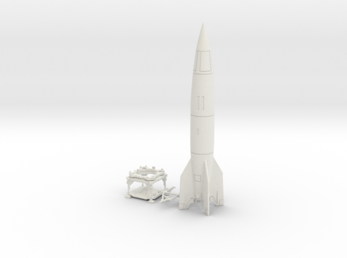 V-2 Rocket, Launch Platform and Dolly 1/30 scale 3d printed