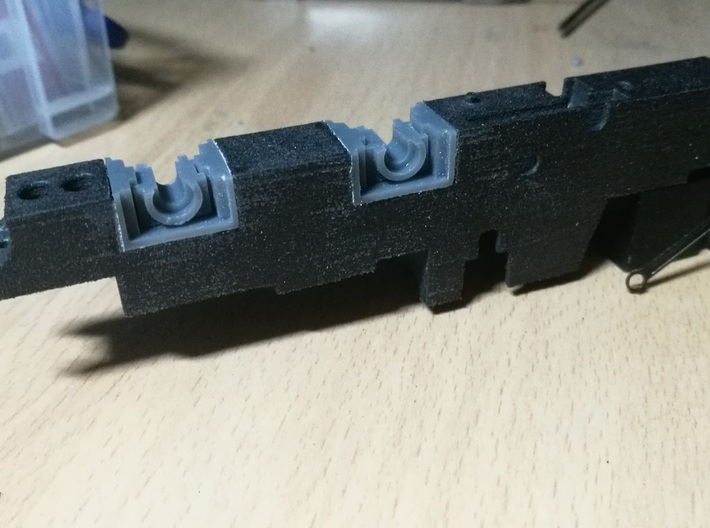 Bulleid 4-8-2 (Chassis part 1/2) 3d printed Part 2/2 inserts and glued in place axles sprung