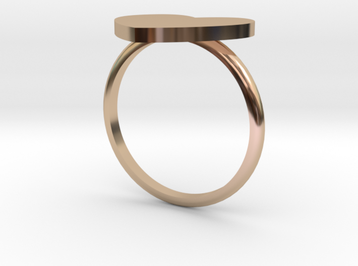 Thin Heart Ring  3d printed 