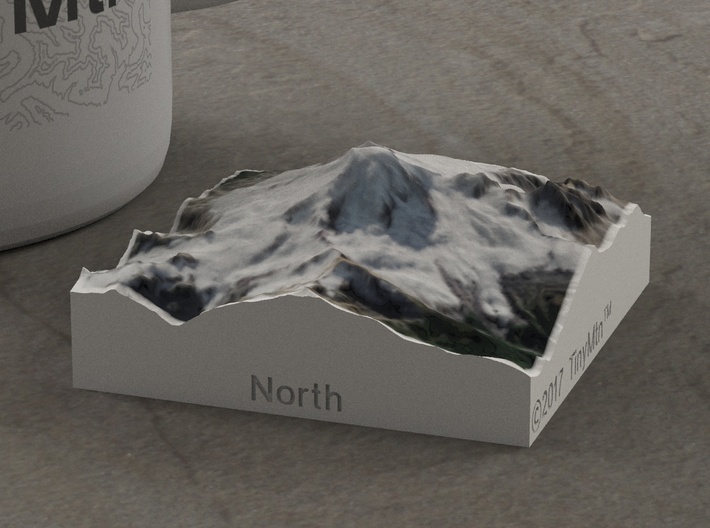 Mt. Baker, Washington, USA, 1:150000 Explorer 3d printed 