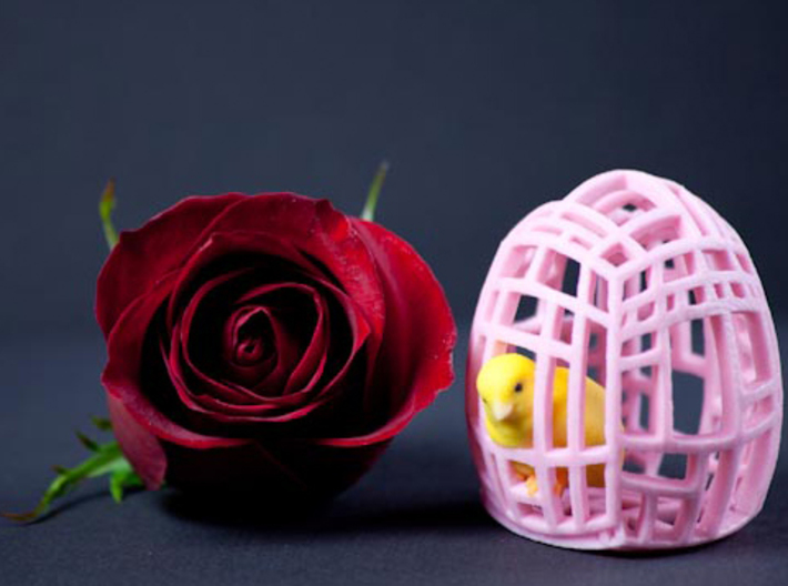 The Easter Chick - a - Dee (Light Pink) 3d printed About the size of a flower.