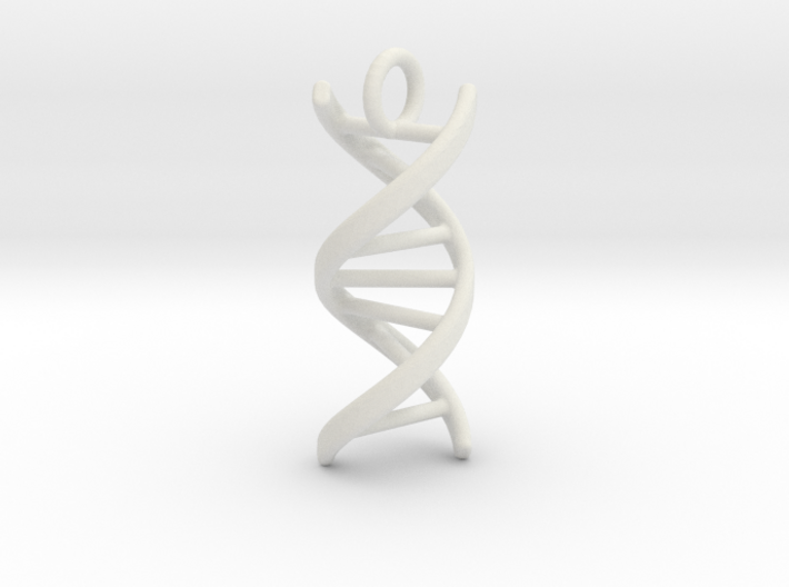 DNA (customizable: size, pendant, text) 3d printed