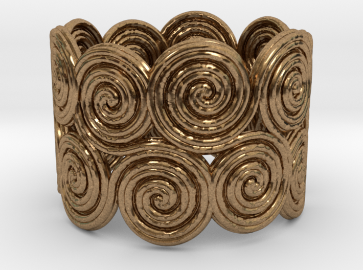 The celtic water-spiral endless ring 3d printed
