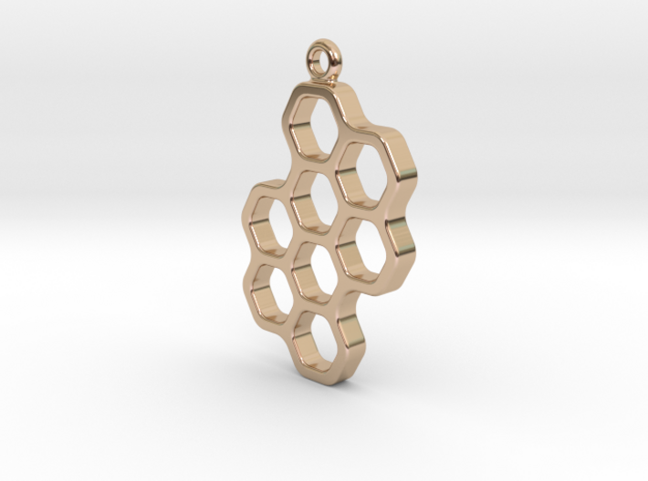 Honeycomb pendant 3d printed