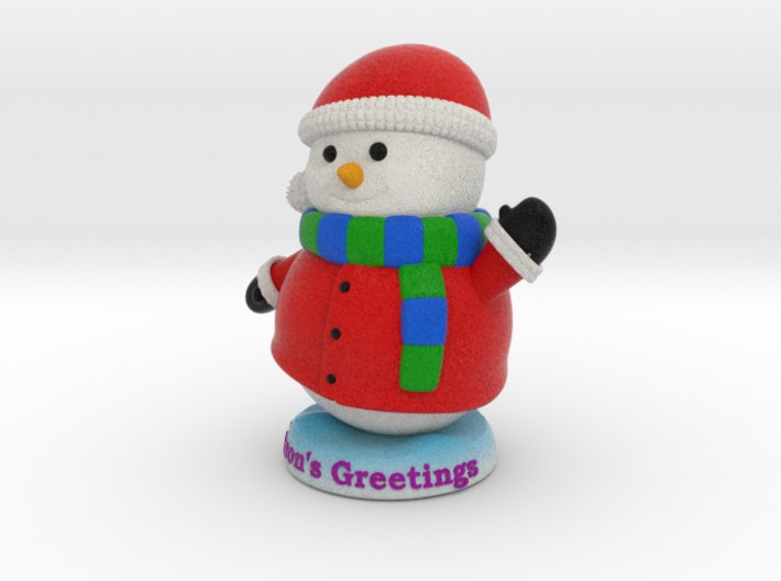 Snowman_Greets 3d printed 