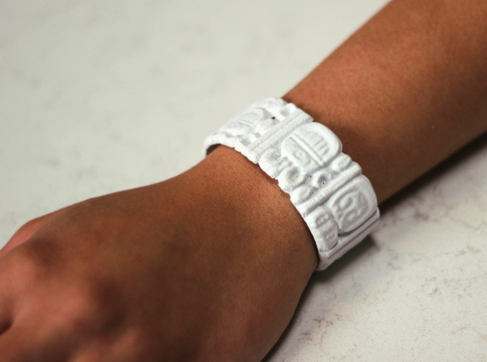 Mayan Date Bracelet 3d printed