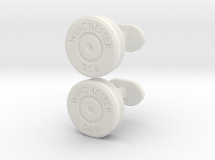 Bullet cufflinks 3d printed