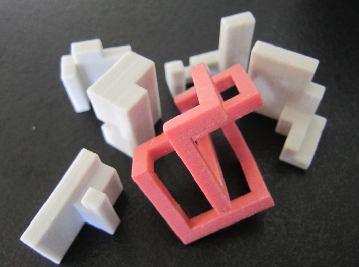 Puzzle mobius knot cube 3d printed