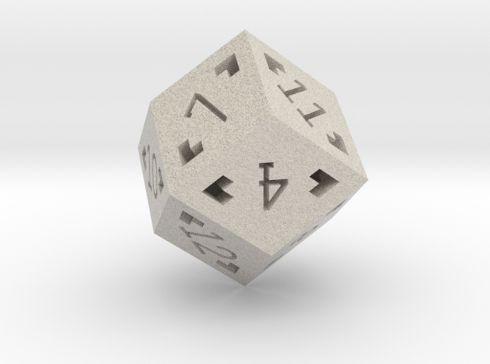 Rhombic 12 Sided Die - Regular 3d printed