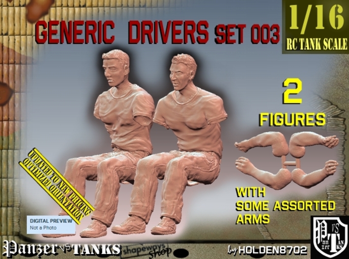 1/16 Generic Drivers Set003 3d printed