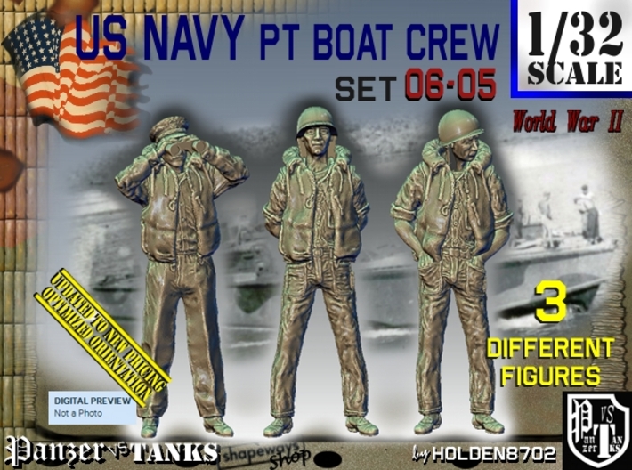 1/32 USN PT Crew Set06-05 3d printed
