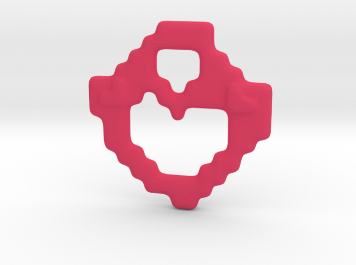 Blocky Heart Pendant 3d printed