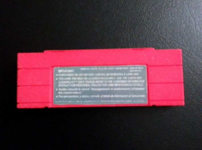 Solid SNES classi mini cartridge 3d printed 