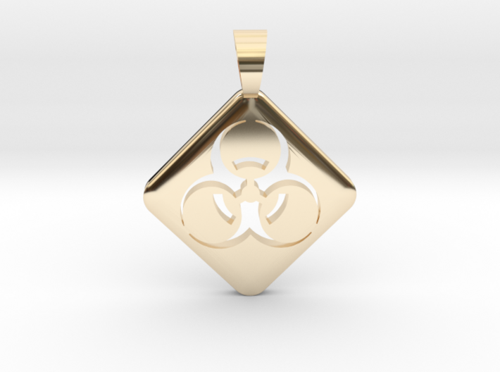 BIOHAZARD ! [pendant] 3d printed