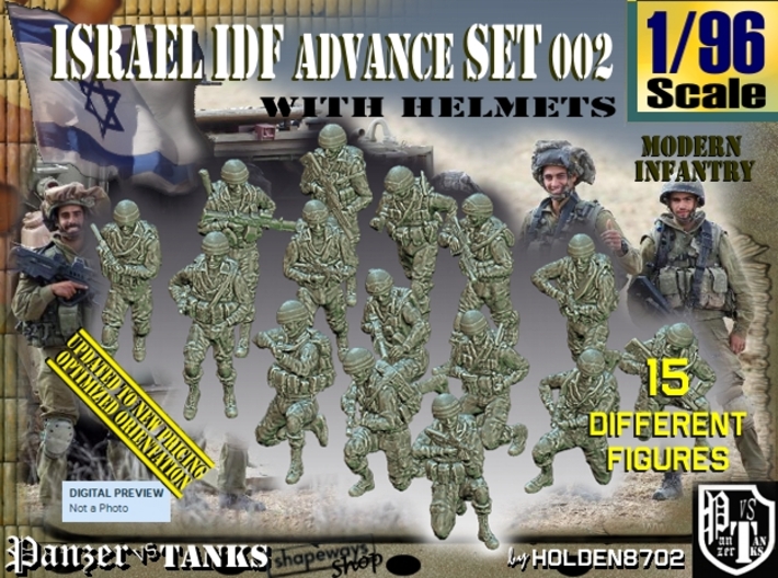 1/96 IDF Infantry Set002 3d printed