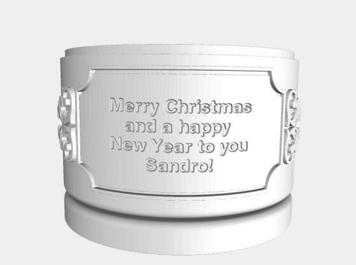 Gift Box big with Stars, Ornament & Label No. 3 S 3d printed Text example with blanks.