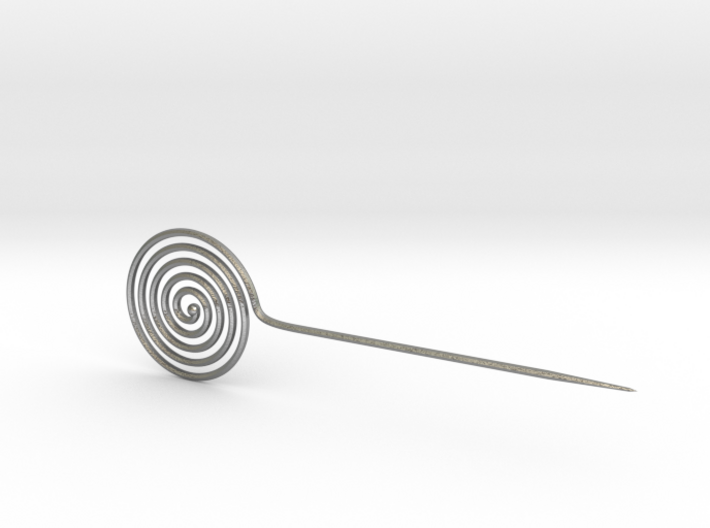 Spiral head clothes pin/ needle from the Bronze Ag 3d printed