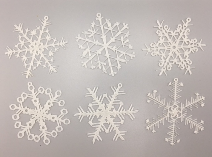 Small Snowflake Ornaments (various styles) – RJG Pyrography